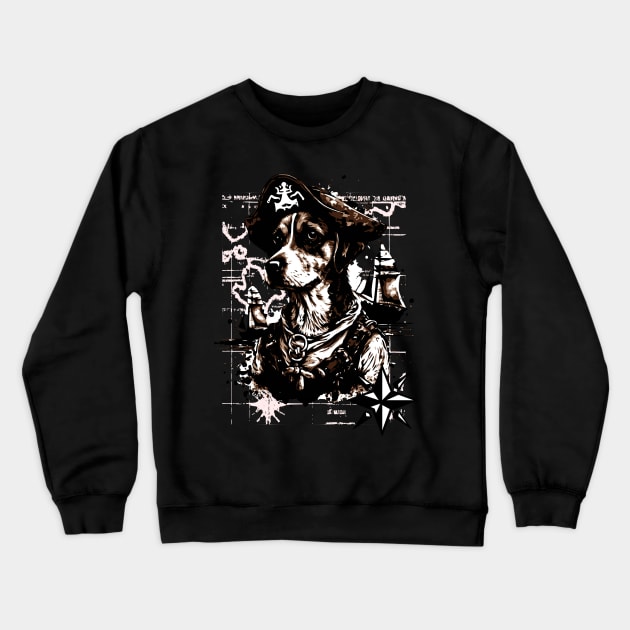 Pirate Dog Crewneck Sweatshirt by NorseMagic